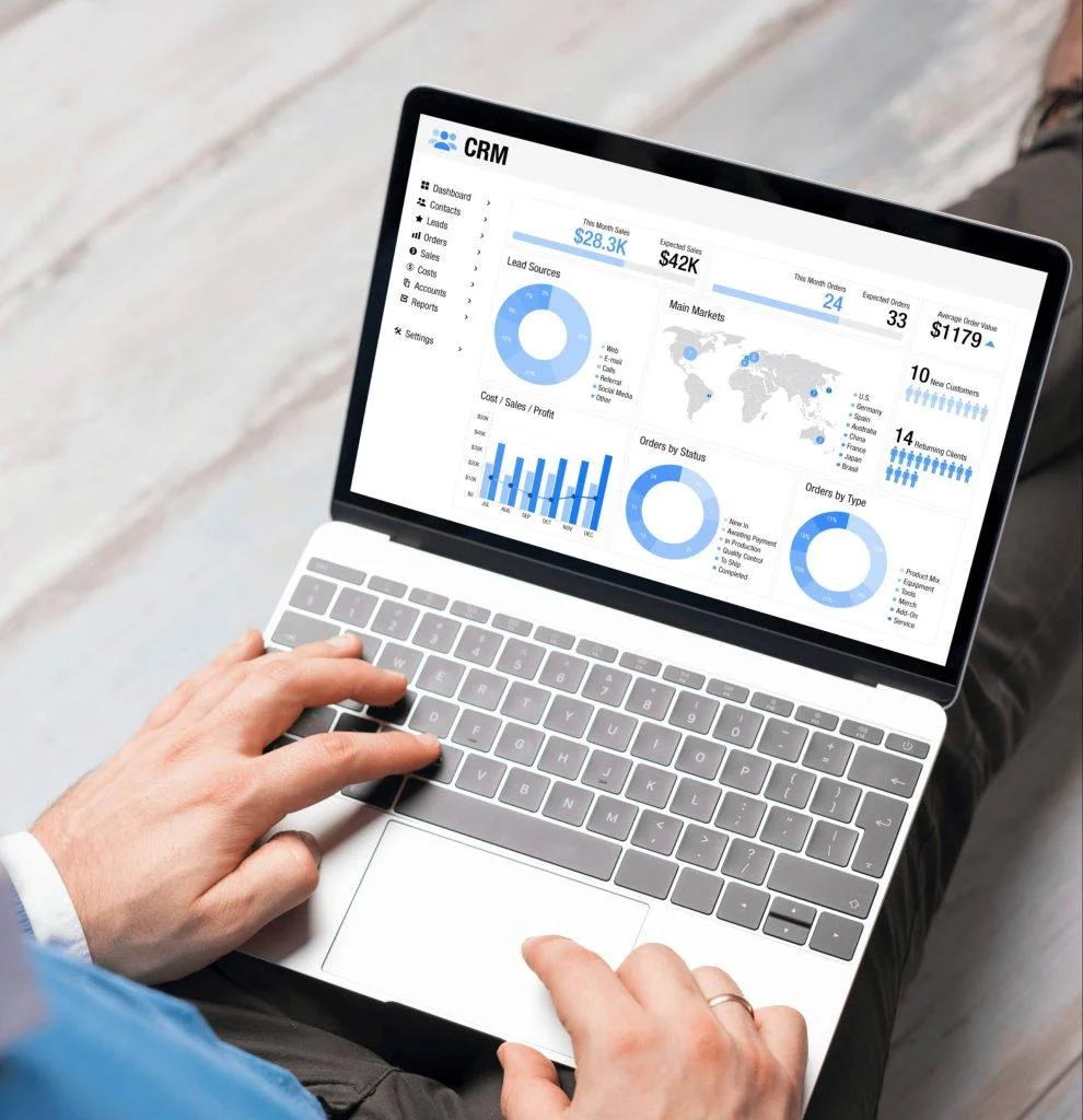 CRM software dashboard