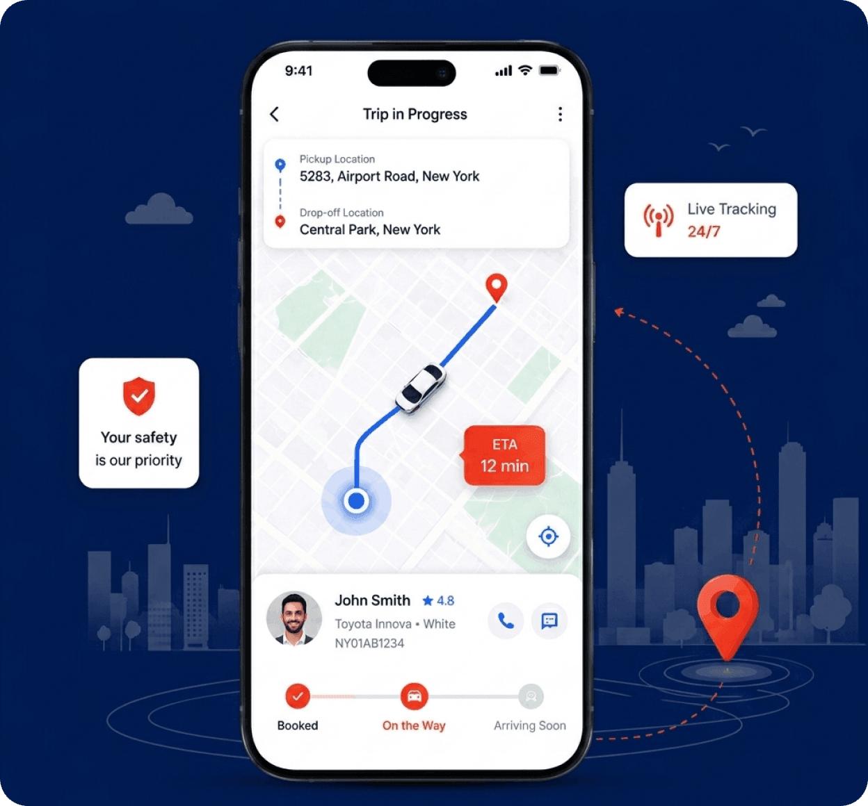 Taxi booking app